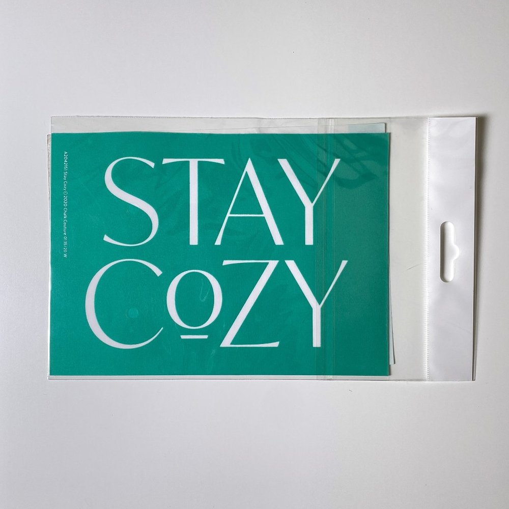 Chalk Couture A Size Transfer Stay Cozy